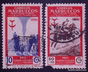 Timbres: Marruecos Año 1951. Edifil 337-338. Usados.